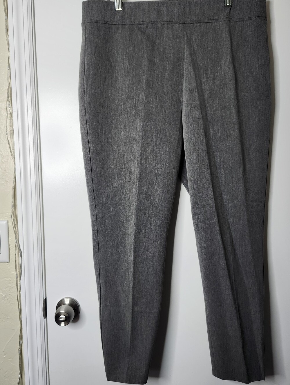 Talbots Pull On Skinny Ankle Pants 16 Grey Stretch Office Work Career Neutral
